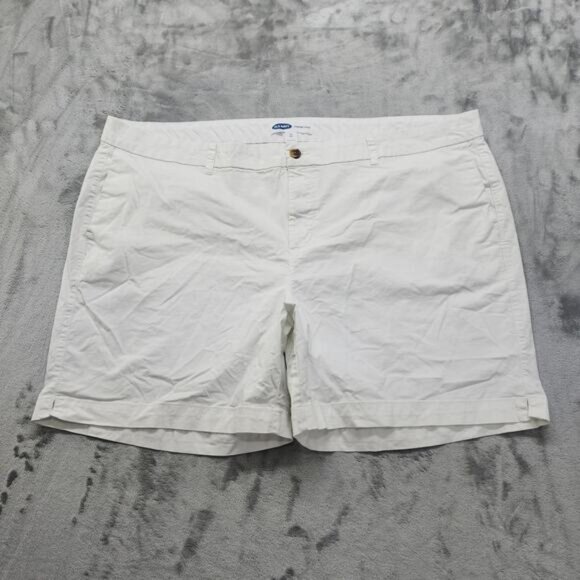 Old Navy Pants - Old Navy Shorts Womens 24 Plus White Everyday Short Stretch Cotton Casual Preppy